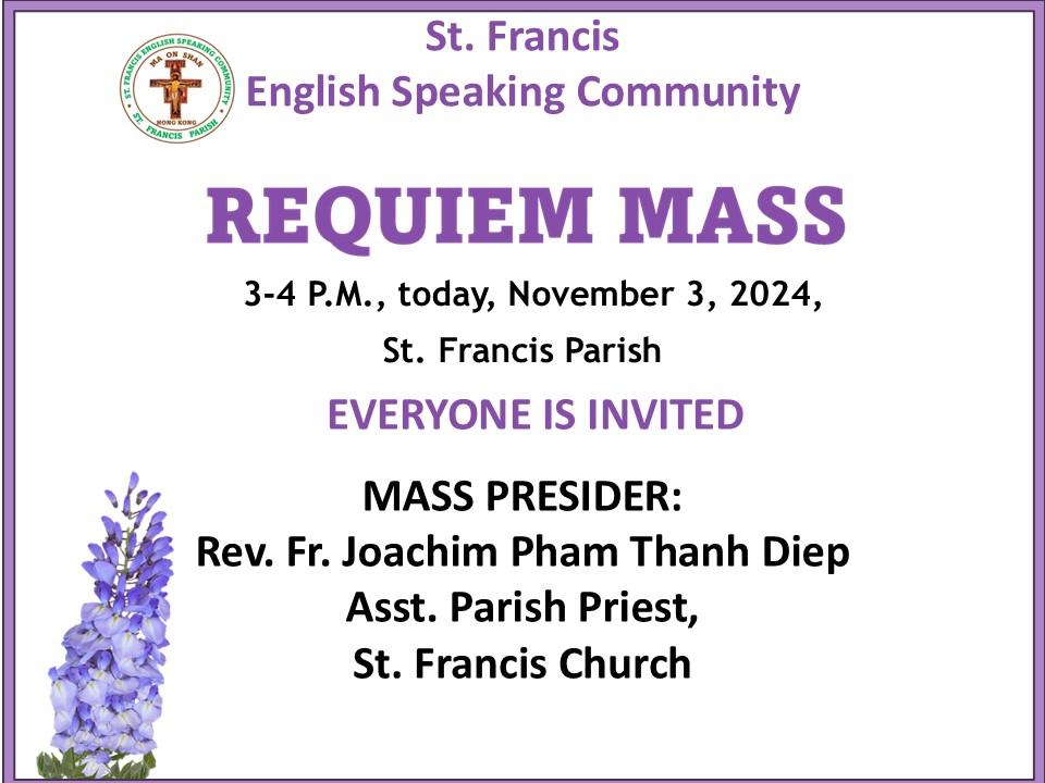 20241103 31st Sunday of Ordinary Time Announcement (Eng)